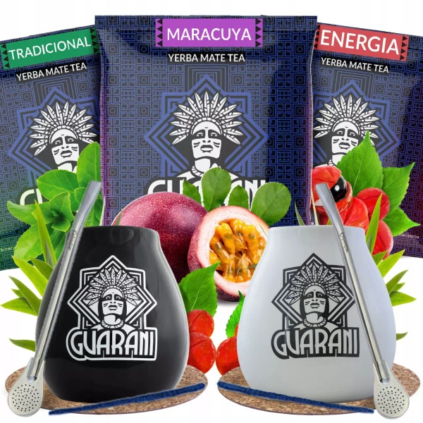 Set de Yerba Mate para dos 3x50g 150g 2x Calabaza + 2x Bombilla