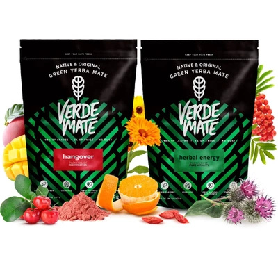 Set de Yerba Mate: Verde Mate Herbal Energy + Hangover 2x500g