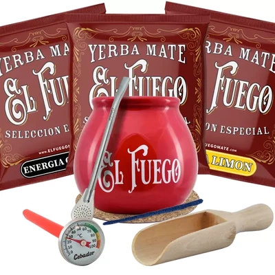 Yerba Mate Set 3x50g Calabaza Bombilla