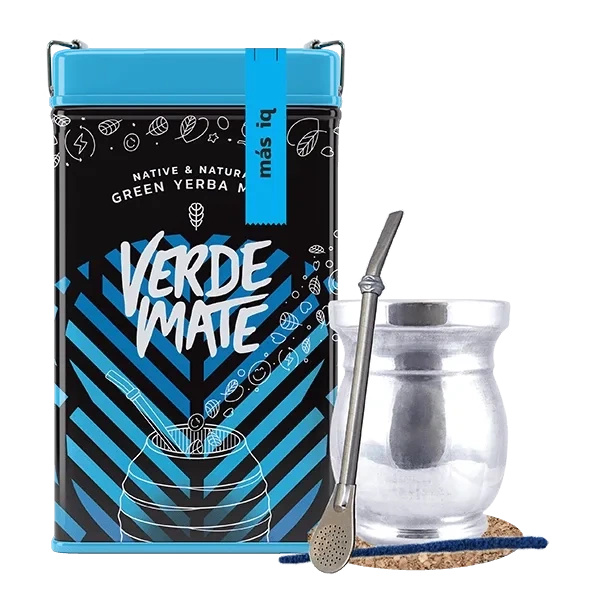 Set Yerbera Verde Mate Mas IQ 0,5kg Palo Santo