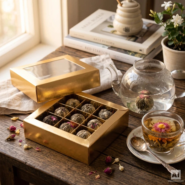 Mary Rose – Caja regalo de té – Set de tés florecientes (9 unidades)