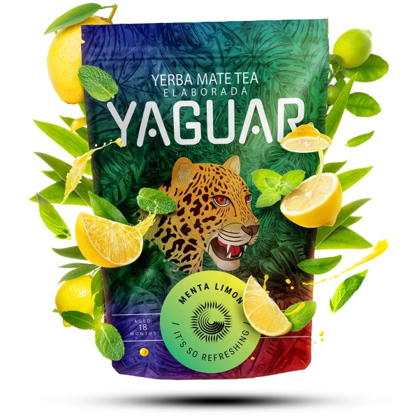 SET de principiantes para dos - Yerba Mate Yaguar Naranja 500g + Yaguar Menta Limon 500g