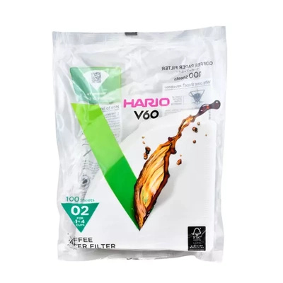 Filtros de papel para gotero Hario V60-02 (100 unidades)