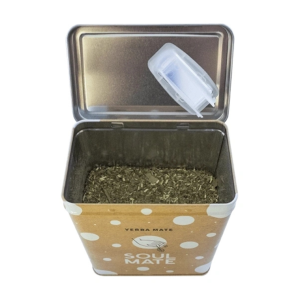 Yerbera – Lata metálica + Soul Mate Orgánica Guayusa 0,5 kg