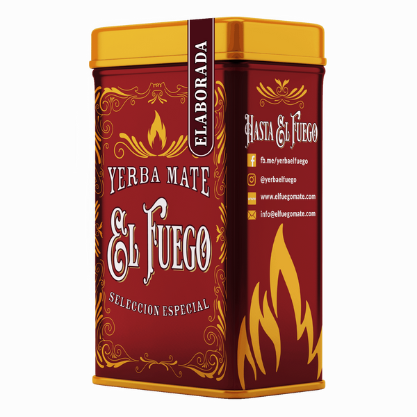 Yerbera – lata con El Fuego Elaborada 0,5 kg 