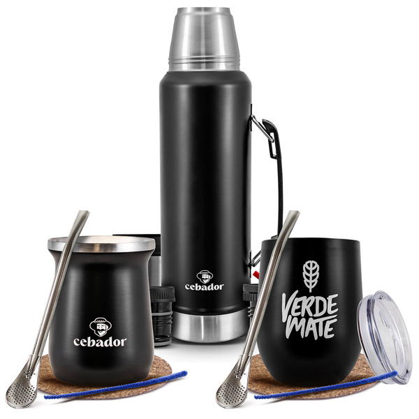 Set de Yerba Mate: Termo + 2x Taza Térmica