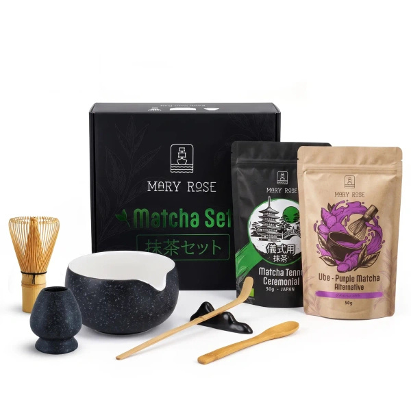 Set de regalo: matcha japonés ceremonial + alternativa colorida al matcha