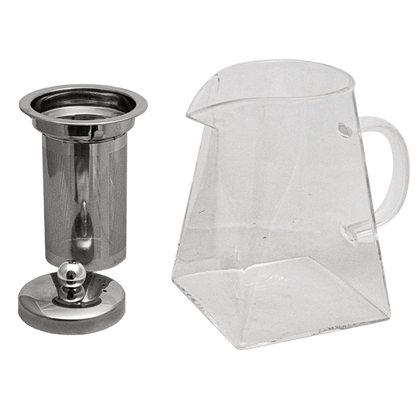 Dimensiones de la tetera con infusor de 950 ml: altura 14 cm