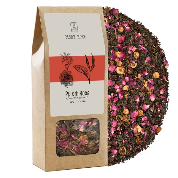 Mary Rose - Té Pu-erh Rosa - 50 g