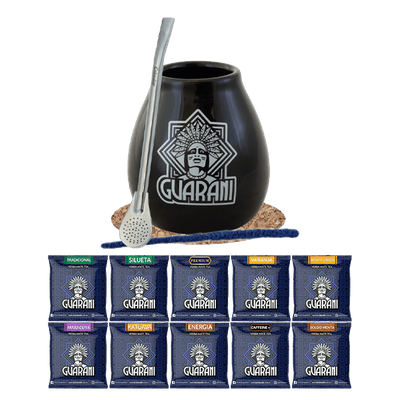 Set de Yerba Mate 10x50g Calabaza + Bombilla