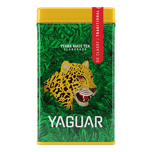 Yerbera – Lata con Yerba Mate Yaguar Elaborada 0,5 kg 