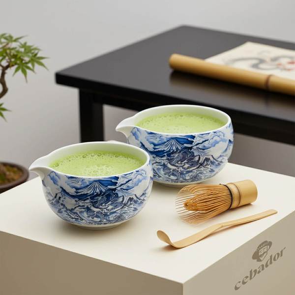 Juego para preparar té matcha