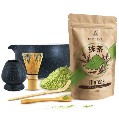 Juego para preparar té matcha: matcha 100g + accesorios