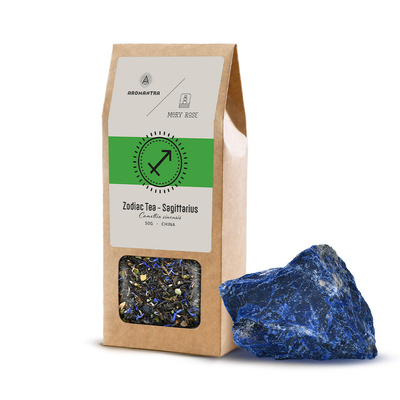 Set para Sagitario: té del zodíaco + piedra mágica