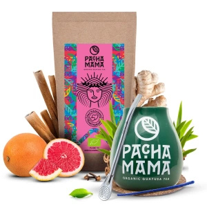 Zestaw Guayusa Pachamama 100g akcesoria