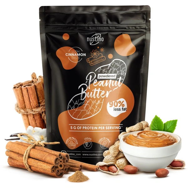 Nustino – Mantequilla de cacahuete en polvo – Cinnamon (sin azúcar añadido) 400 g