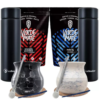 Yerba Verde Mate Termo set para dos 1000g