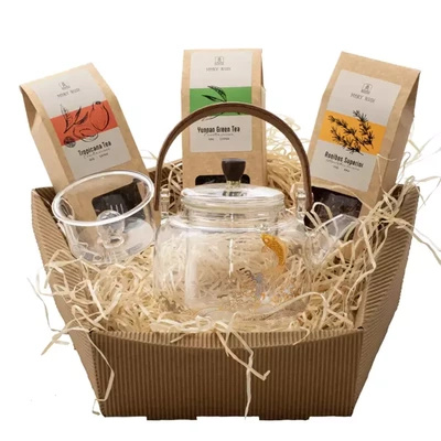 Cesta regalo juego de té premium