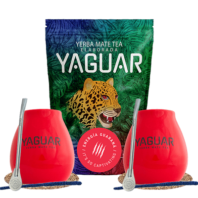 Yerba Mate Yaguar Energia 500 g + accesorios - set para parejas
