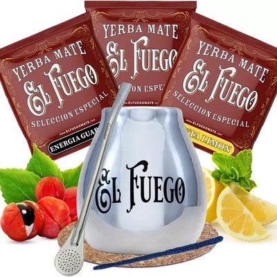 Yerba Mate MEJOR CALIDAD 3x50g El Fuego