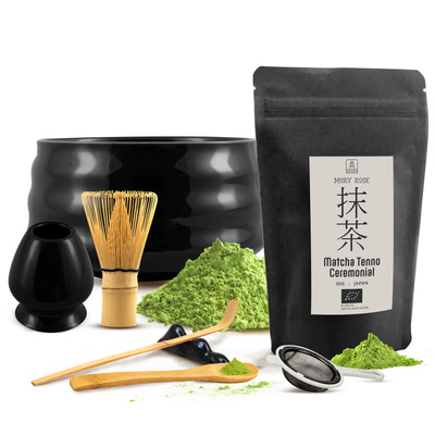 Set ceremonial para preparar té matcha: matcha BIO japonesa 30g + accesorios