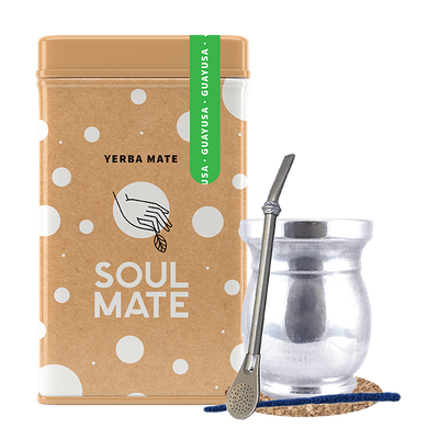 Set Yerbera Soul Mate Guayusa Organica 0,5kg Palo Santo