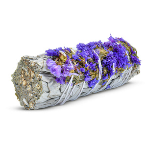 Estuche de meditación: incienso de salvia blanca + selenita