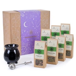 Set de regalo esotérico: tés para fortalecer los 7 chakras + accesorios