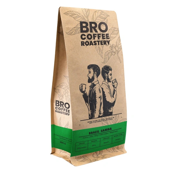 Bro Coffee Roastery – Café arábica en grano Brazil Samba Premium 400 g