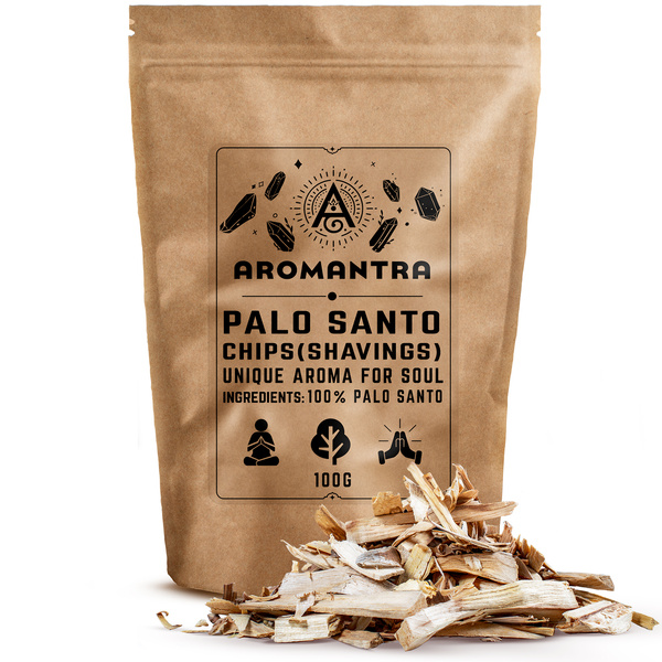 Set de virutas de palo santo premium, incensario y carbones de incienso