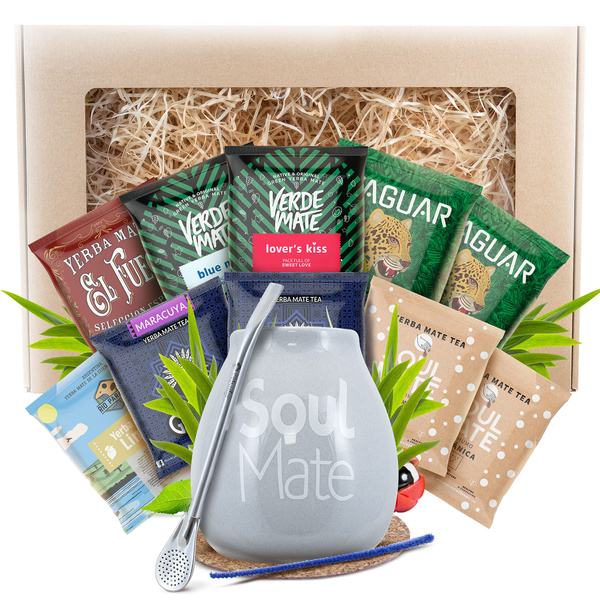 Set de regalo de Yerba Mate 10x50g 500g Calabaza + Bombilla