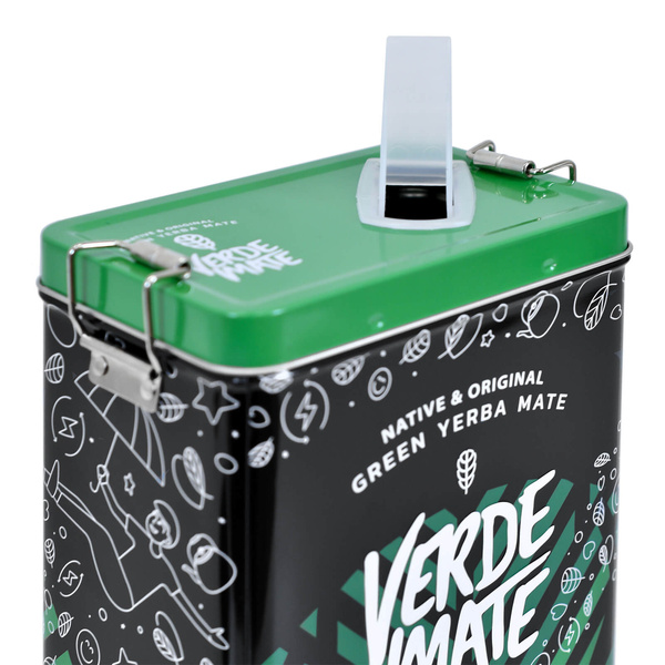 Yerbera – Lata metálica + Verde Mate Green Organica 0,5 kg