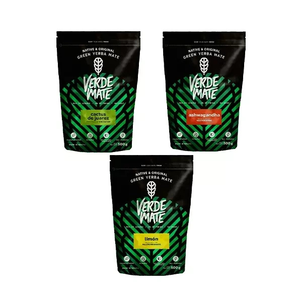 Juego de Yerba Verde Mate Green 3x500g