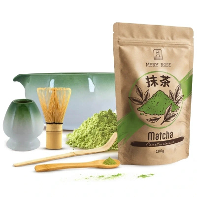 Juego para preparar té matcha: matcha 100g + accesorios
