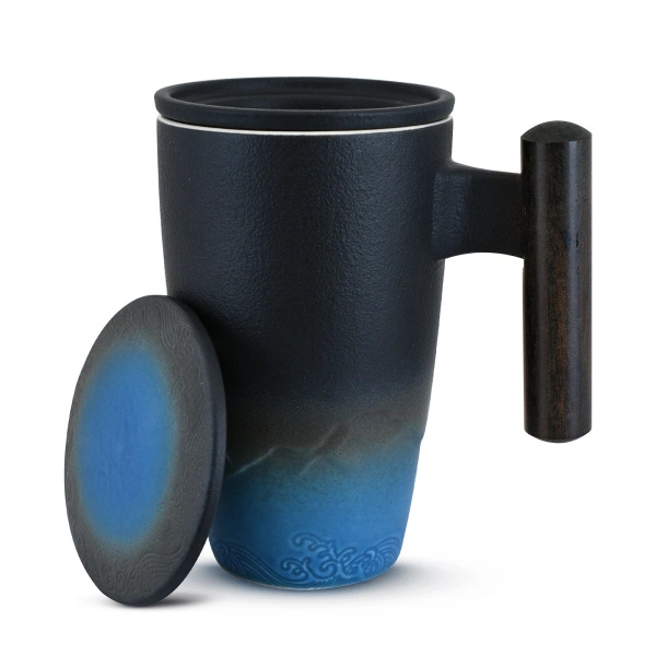 Taza de cerámica con tapa e infusor Mystea 300 ml