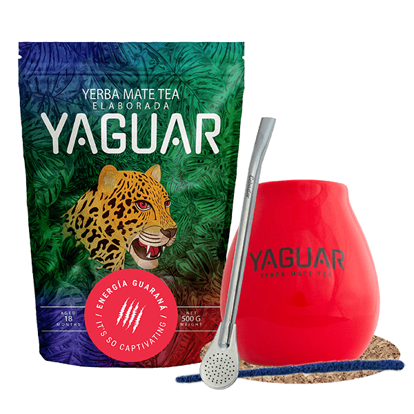 Yerba Mate Yaguar Energia 500 g + Accesorios - Set para principiantes