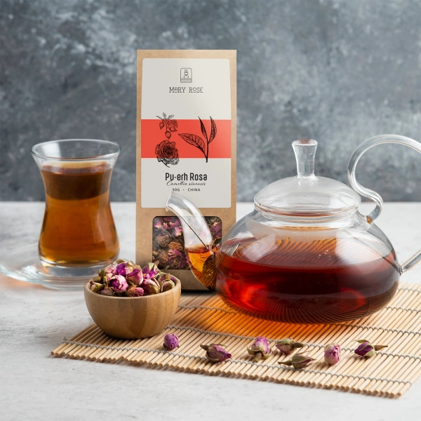 Mary Rose - Té Pu-erh Rosa - 50 g