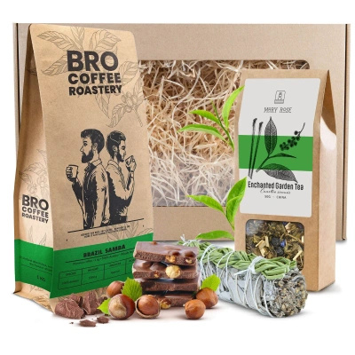 Set de regalo de Café Bro Coffee Roastery + Té + Salvia Blanca Incienso
