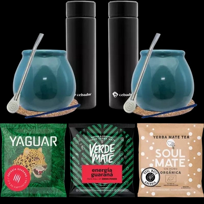 Set de Yerba Mate para dos Energia Calabaza