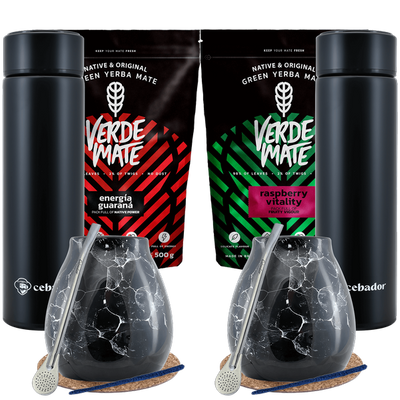 Yerba Mate Termo Set para Dos 1kg 1000g