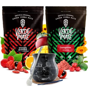 Verde Mate juego yerba mate cerámica calabaza bombilla