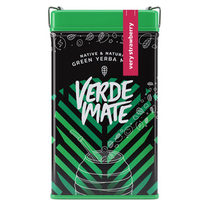 Yerbera – Lata metálica + Verde Mate Green Very Strawberry 0,5 kg