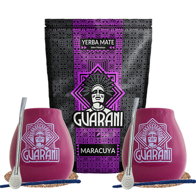 Yerba Mate Guarani Maracuya 500 g + Accesorios - set para dos