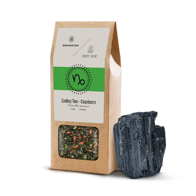 Set para Capricornio: té del zodíaco + piedra mágica