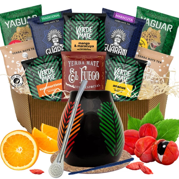 Juego de regalo calabaza bombilla 10x50g Yerba Mate