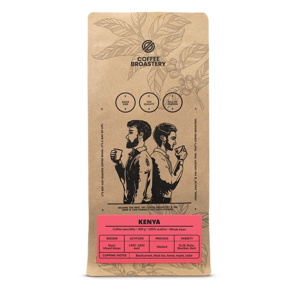 Bro Coffee Roastery - Café arábica en grano Kenya Nyeri Speciality 400 g