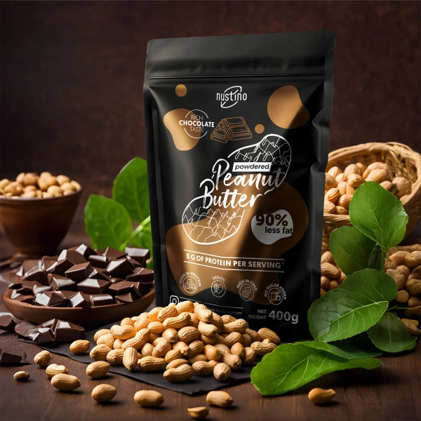 Set de mantequilla de cacahuete en polvo Nustino: Classic + Chocolate 2x400g