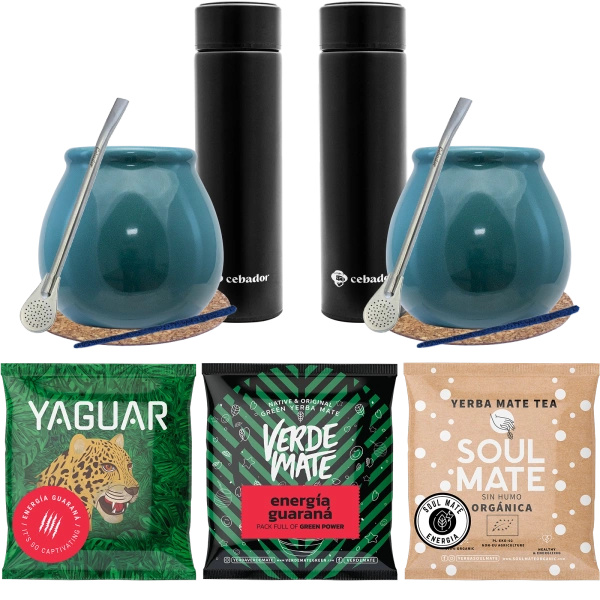 Set de Yerba Mate para dos Energia Calabaza