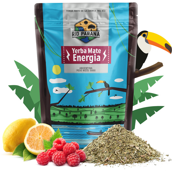 Set de Yerba Mate Rio Parana 500g 0,5kg Yerbomos XL + Calabaza + Bombilla