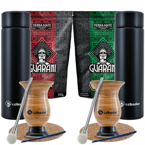 Yerba Mate Termo Bombilla set para dos 1kg